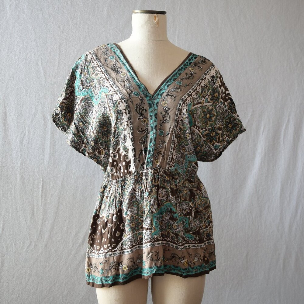 Lol P. V Neck Floral Blouse Size M
